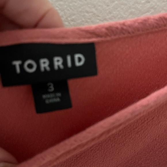 Torrid 3 Mauve Faux Lace Up Tank Adjustable Straps 3X Plus Size - Picture 3 of 7